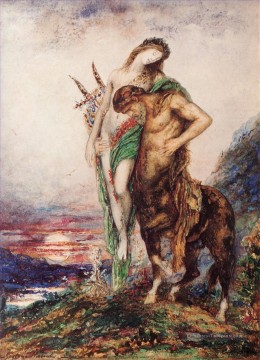  Dead Tableaux - Le poète mort debout par un centaure Symbolisme mythologique biblique Gustave Moreau